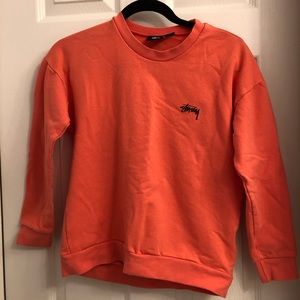 Stussy long sleeve orange top